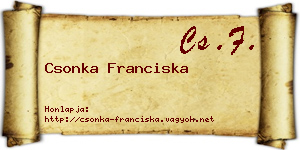 Csonka Franciska névjegykártya
